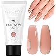 Makartt Poly Nail Gel, Nail Extension Gel 50ML, Builder Gel Nail Extension White Pink Clear Rosy for Technician Starter DIY Salon (A-Siesta)