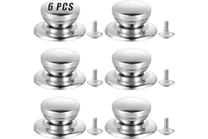 FQSNFNSTY8 Perillas Tapa Cacerola Mango 6 piezas pomo de repuesto para tapa de ollas de Cocina Universal Pomos Tapa Cacerola Pomo Tapa Olla universal universal manija de perilla de tapa de olla Acero Inoxidable