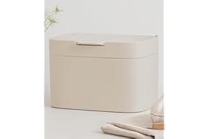 KAZAI. Bidone Umido 'Elin' | Pattumiera con Coperchio, Secchio da 4,5L con Filtro Anti-Odore al Carbone | Contenitore per Compost | Cestino Cucina Compatto, Pattumiera Antiodore | Tortora