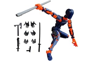 Atsmoce®T13 Action Figure, Figura d'azione T13, Titan 13 Action Figure, Figure Mobili Multi-Snodate Stampate in 3D, Lucky 13 Robot Action Figure (Blue)