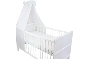 TupTam Ciel de Lit pour Bébé avec Un Nœud, Blanc, env. 160x240 cm
