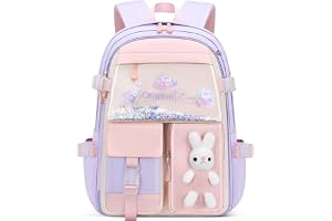TNTAIAHL Kawaii Bunny Sequin Kids Girls Backpack Elementary Students Book Bag Primary School Bag for Teens 