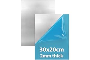 LALAGO Placa de Aluminio, Chapa de Aluminio, grosor es de 2 mm - 300 mm x 200 mm (30cm x 20cm) - 2 Pcs