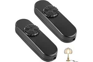 GBKDQQ 2 reguladores de intensidad para lámparas LED, interruptor regulador 5–100 W, regulador de cable para lámpara 230V, regulación de 0% a 100%, regulable para bombillas incandescentes, lámparas LED