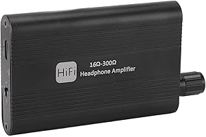 VBESTLIFE Amplificatore Audio per Cuffie Portatile con Ingresso e Uscita Aux da 3,5 Mm, Batteria da 1500 MAh, Interruttore di Guadagno a 2 Stadi, per MP3, MP4, Telefono, PC, Lettori CD, ecc.