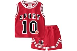 Volunboy Enfant Garçons Été Jersey Ensemble, Maille Sans Manches DéBardeur Et Short 2 PièCes