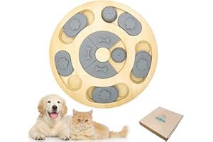 Pawfect Family® interactive toy for dogs and cats - treat dispenser and brain game level 1, made of wood