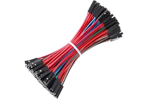 Breadboard Jumper Wires 20AWG, Bestlus Exclusives Jumper Cables Wires 10CM F/F 10 Colors Pack of 120 Square Head 0.1'' (4'', F/F)