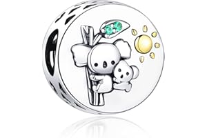 Feitery La familia Charm Compatible Pandora Pulsera y Collar Cordate Abalorios para Mujer Collar Charms Originales Regalo día de la Madre