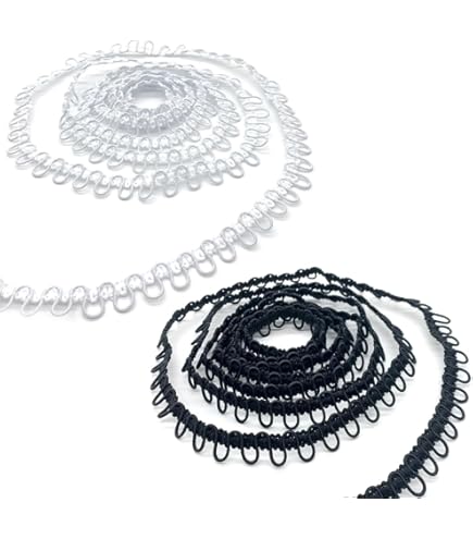 Cavo Elastico Con Asola 4,5 Metri - Cordoncino Decorativo Per Abiti E Tende Fai Da Te - Foto 4