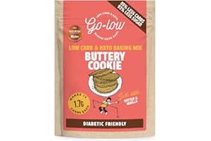 GO-LOW EASY LOW CARB & KETO GOODNESS GO-LOW Buttery Cookie Mix – 1.7g Carbs, Sugar-Free, Keto & Diabetic-Friendly – Almond Flour – Gluten-Free, Vegan & Paleo – No Additives, Just Wholefood Ingredients – Easy-Bake, Crunchy Cookies
