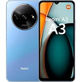 Xiaomi Redmi A3 3/64GB Noir Libre - Smartphone Dual SIM, écran HD, Android Go