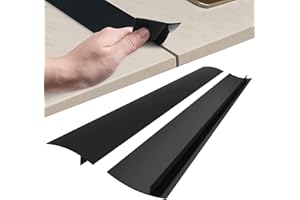 Pence & Moon Collective 2 Pack Stove Gap Covers, 25 inch Gap Filler Between and Worktop, Heat Resistant, Easy to Clean, Fits All Stoves, Black