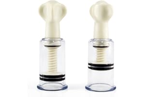 Nippelsugare par med gänga – Ø 28 cm – med hög sugkraft – avtagbar bröstpump – perfekt som koppling sexleksak – sexleksak för kvinnor, män och par