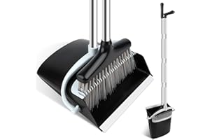 KILDOWS Ensemble Balai et Pelle à Poussière avec long manche, Pelle balayette pelle ensemble, Balai Pelle sans se baisser pour Interieur Nettoyage Maison Cuisine Bureau Extérieu