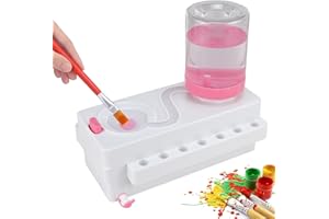 EPROICKS Paint Brush Rinser, Multifunctional Paintbrush Washing Machine, Paint Brush Cleaner Art Supplies, Water Cycle Rinser, for Acrylic, Watercolor, and Water-Based Paints Cleaning Tool (pink)