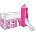 Lilokids Spielbett Jelle Hello Kitty, Hochbett mit Turm, Rutsche und ...