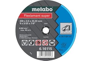METABO 616111000 - Disco de tronzar para amoladora angular Flexiamant Super A36-T Metal plano Ø 180 x 2 x 22,22 mm (Envase de 25 Ud)