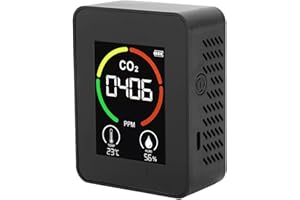PHEFOP Compteur de CO2, Compteur de Concentration de Dioxyde de Carbone, Capteur de CO2, Détecteur TVOC, 400-5000ppm