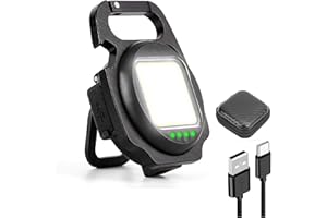 DKIIL NOIYB Mini luci da ispezione a LED super luminose, con scatola di conservazione, lampada da lavoro USB, impermeabile, ricaricabile, torcia magnetica per riparazione, emergenza, campeggio (A-1PC)