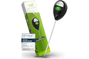 Wendowerk® Medidor de humedad del suelo para plantas - [verde/negro] - Sin pilas - Medidor de humedad mejorado para plantas [2024] - Comprobador de suelo premium