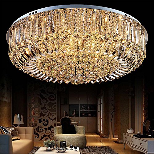Preisvergleich Produktbild THWYNY- LED Wohnzimmer, Deckenleuchte, Atmosphäre Circle, Crystal Lampe, Schlafzimmer, Arbeitszimmer, Esszimmer, Lampe, modern, Crystal Lampe, Zeichen 50 cm