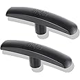 GLOBIZ RV Sewer Valve Handles Replacement Fit for 1 1/2"， 2“and 3" RV Black Tank Valve Compatible with Most Brands Valve Plastic Molded UV-Resistant(2Pack) Black(8008)