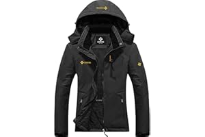 GEMYSE Donna Giacca da Sci impermeabile montagna Giacche Pile invernale antivento Cappotto con Cappuccio