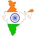 Self-Adhesive Vinyl Car Sticker - Flag and Map of India