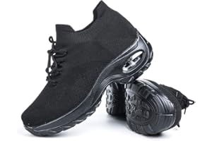 Hitmars Scarpe Ginnastica Donna Sneakers Running Camminata Corsa Basse Air Traspiranti Sportive Nero Blu Rosa Cachi Bianca Taglia 35-44