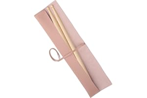 Musiin PU Leather Drumstick Bag Drum Stick Holder for Storage and Carrying, Drum Stick Storage Handbag and Carrying Case, Drum Accessories (Pink)