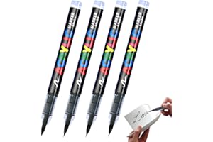 QOCUILC 4 Pièces teinture textile noir, Teinture noire textile, Feutre textile permanent, Feutre noir acrylique