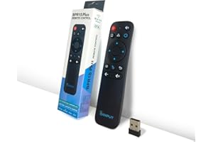 BOXPUT BPR1S Plus pilot zastępczy, uniwersalny pilot zdalnego sterowania ze sterowaniem głosem i 6-osiowym żyroskopem, mysz powietrzna do Smart TV i Android Box, połączenie BT + IR + 2,4 G RF