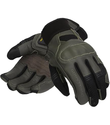Royal Enfield X Alpinestar Greath Leather Riding Gloves (Olive