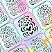 BMC 5 Sheet Holographic Nail Art Vinyl Sticker Guides - Water Marble Collection