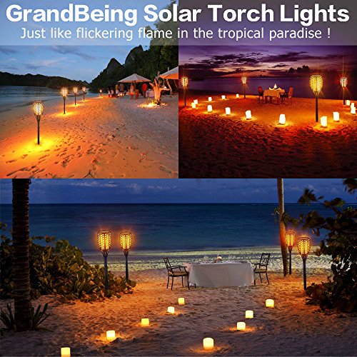 Solarleuchten 96 led hell spotlight Gartenleuchte Solar led licht garten beleuchtung soalr spotlight Außen Rampenlicht warmlicht Wasserdicht Beleuchtung für Landschaft Garten Fahrweg Pfad Hofen Rasen ideal fuer Hochzeit Party Atmosphäre Weihnachtsdekoration usw (Schwarz 2PCS) - 7