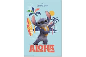 Grupo Erik Poster Stitch Disney, Live Action ALOHA - Laminas decorativas 61x91,5cm a todo color | Posters para pared ideal decoración habitación : Stich Regalos, Regalos Stitch niña