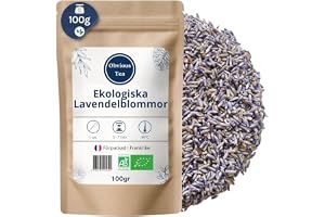 Hela ekologiska lavendelblommor – Naturlig infusion i lös form och doftande påsar – 100% naturlig, icke-GMO – Ekologiskt odla
