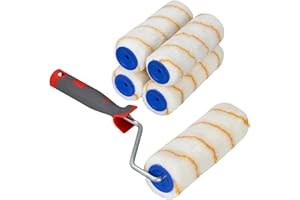 KOTARBAU® Lot de 5 rouleaux de peinture - Avec manche en caoutchouc - Pour travaux de peinture et de rénovation - 180 mm