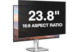Pozlle 23.8 Inch Computer Privacy Screen for 23.8" 16:9 Aspect Ratio Widescreen Monitor, Eye Protections Anti Glare Blue Light Blocking Film, Anti Spy Screen Protector PC Monitor Privacy Filters