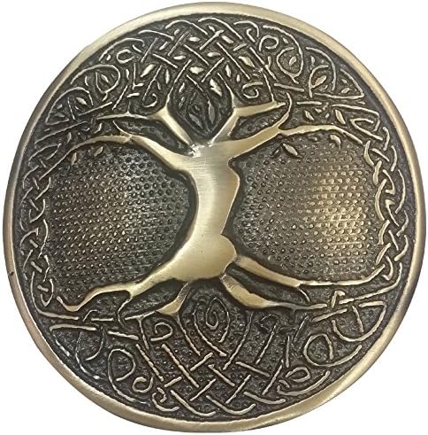 Tartan City New Men's Scottish Celtic Tree Round Kilt Belt Buckle Antique Finish/Celtic Tree Belt Buckle