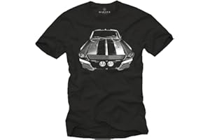 MAKAYA Herren T-Shirt für Muscle Car Fans 68er Mustang Eleanor schwarz S-XXXXXL