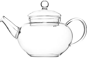 Glass Teapot & Wire Coil Filter - Devonshire - 900ml (for 3 Cups) - Chiswick Tea Co …