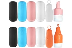 NMBCH Manchons Bouteille Voyage en Silicone, 10 Pièces Manchon élastique Anti-Fuite de Voyage en Plein Air, Manchons Anti-fuites de Voyage, pour S'adaptent à la Plupart des Tailles de Bouteilles