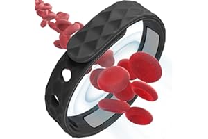NIMEDALA Bracelet à ions négatifs infrarouges lointains, bracelet en silicone anti-statique pour homme et femme (noir)