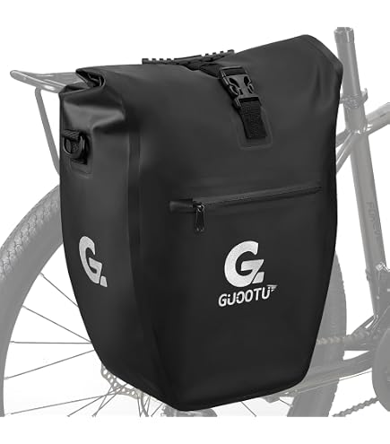 Lot De 2 Sacoches De Vélo GUOOTU 40 L - Imperméables, Avec Bandoulière, Pour Porte-bagages