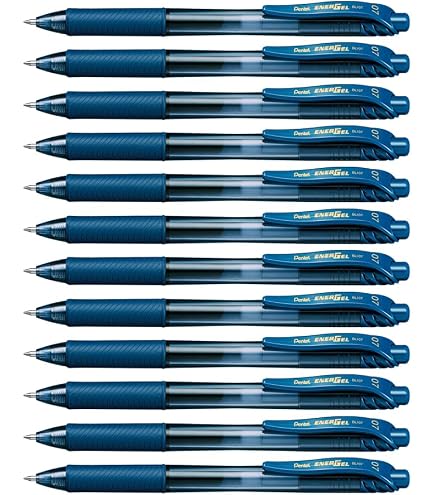 Stylos à Bille PENTEL Superb 0.7mm Noir - Lot De 6 Stylos à Encre Noire à Capuchon