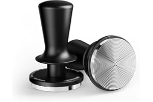 MHW-3BOMBER Tamper de Café de 58mm, Tamper de Espresso Autonivelante con Rebote Automático de 2 Resortes, Herramienta Tamper de 58.35mm para Máquinas de Espresso, Herramienta de Barista, T6101-OS