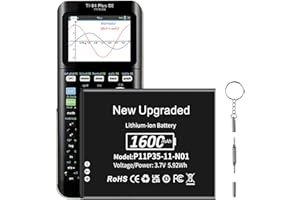 FLSTOR TI-84 Plus CE Akku, 3.7V Ersatzakku für Texas Instruments TI-84 Plus CE, TI-84 CE, TI-84 CE/TI-Nspire CX II, Teile-Nr. 3.7L1200SPA P11P35-11-N01,1600mah