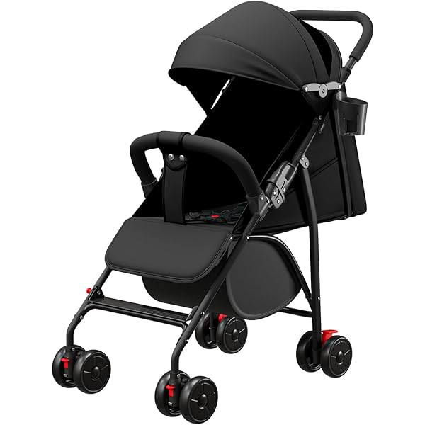 Poussette Canne Compacte XUANYU Pliable Poussette Canne Compacte Voyage - Pliable - 6 Mois à 4 Ans - Jusqu'à 25kg - Gris Poussette Pliable Légère - 10